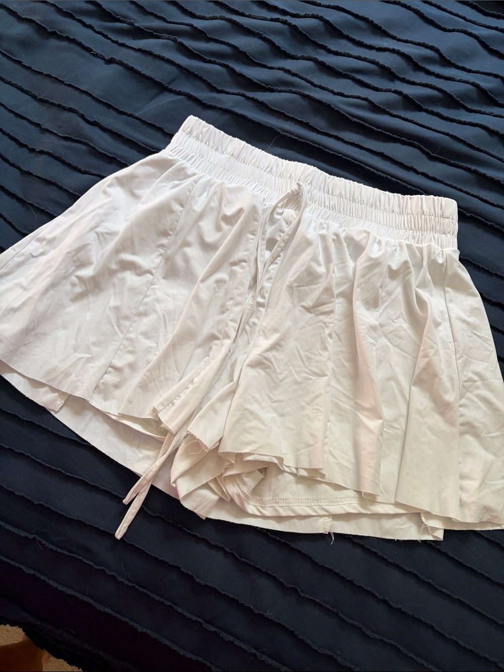 Altar'd State whiteElastic-Waist Athletic Shorts